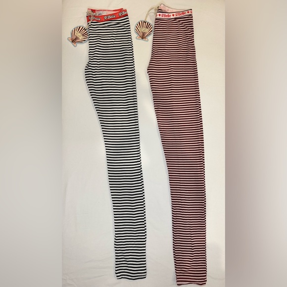 Scotch and Soda R'Belle Kids Striped Black and Red Leggings - Picture 1 of 4